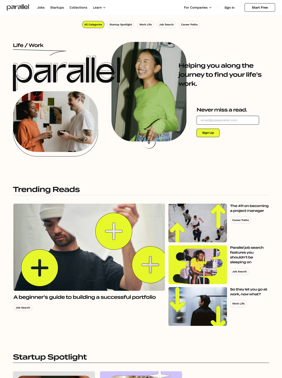Blog Page Example Parallel