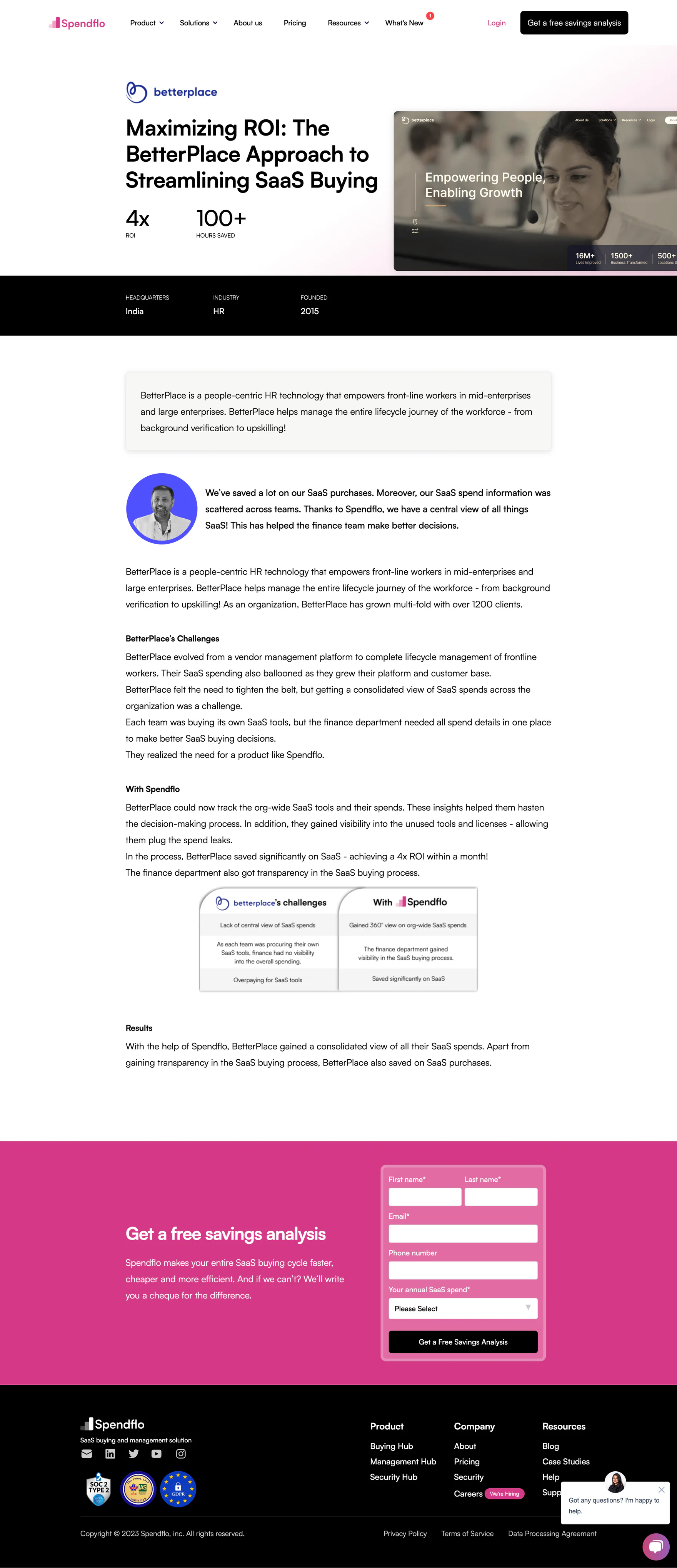 Case Study Page Example Spendflo