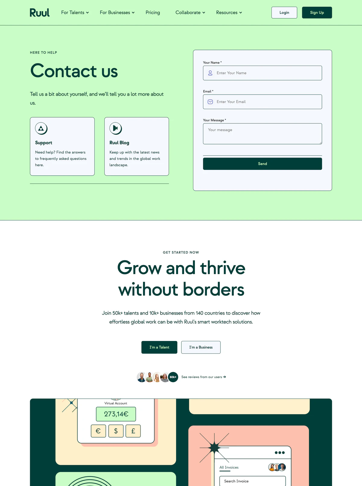 Contact Page Example Ruul