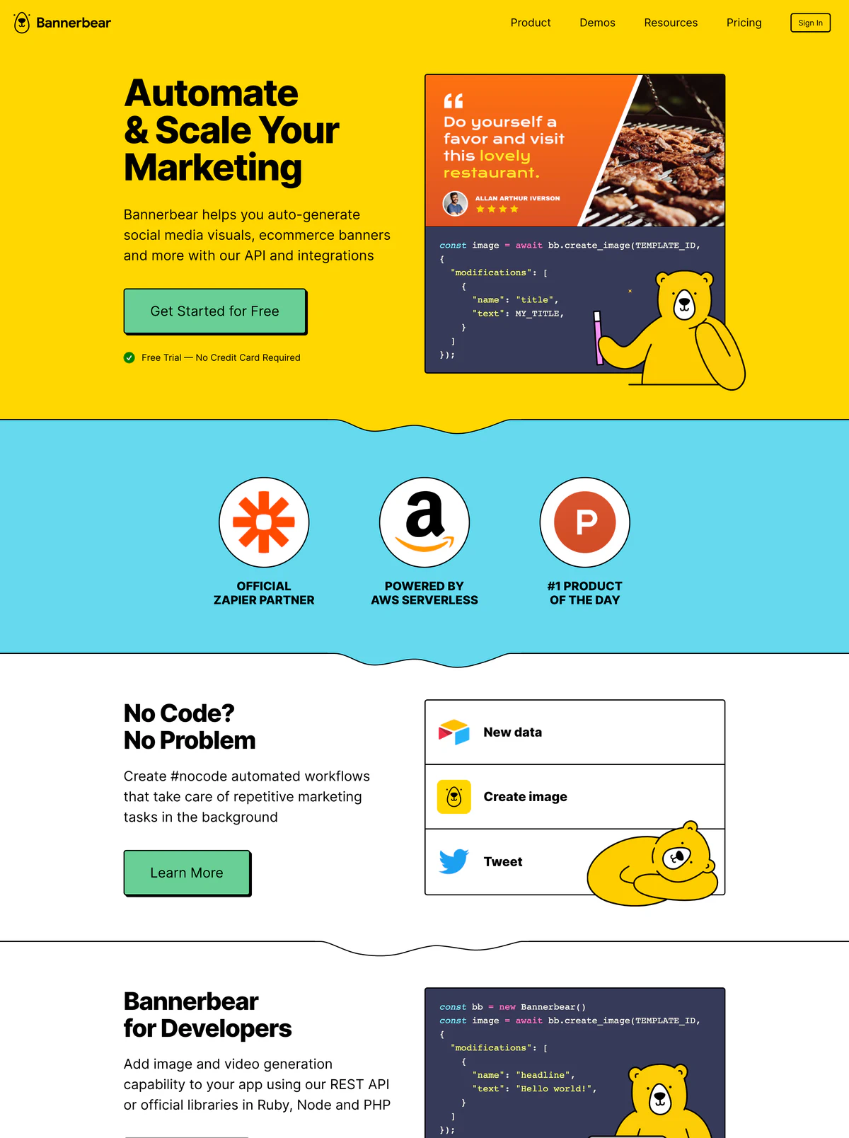 Landing Page Example Bannerbear