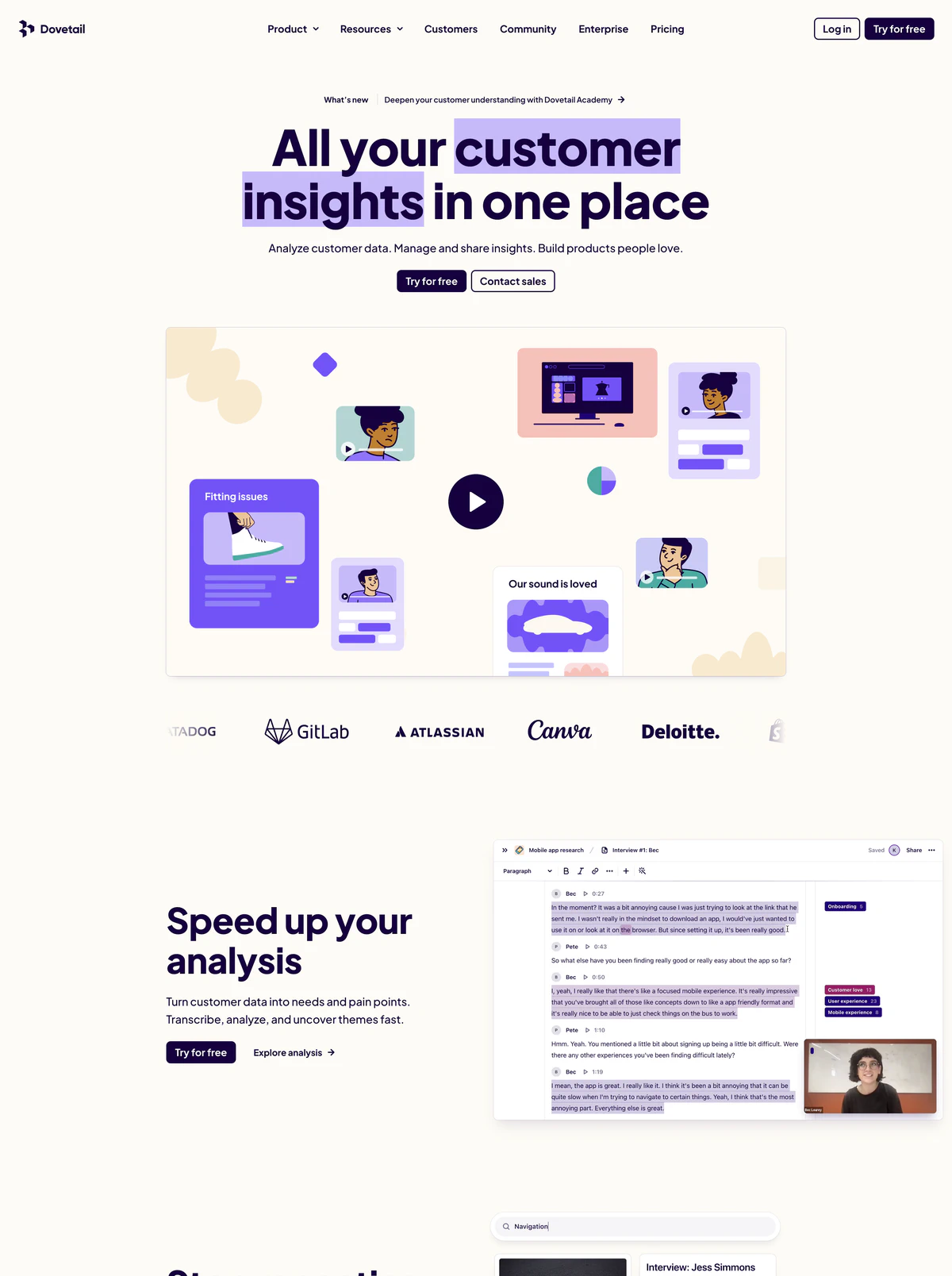 Landing Page Example Dovetail