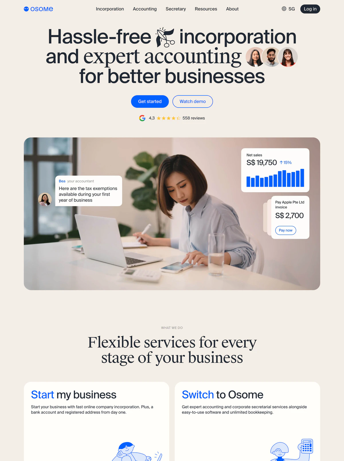 Landing Page Example Osome