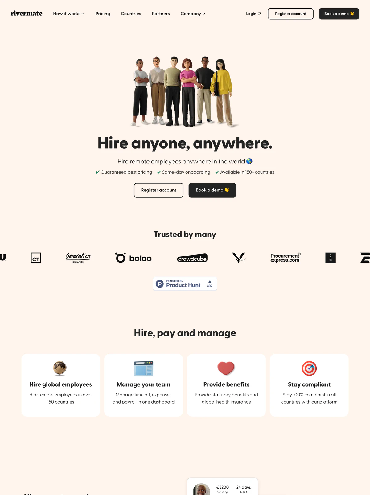 Landing Page Example Rivermate