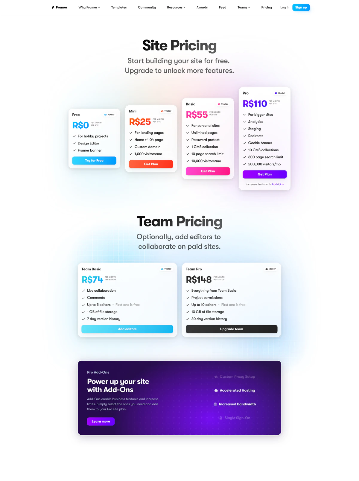 Pricing Page Example Framer