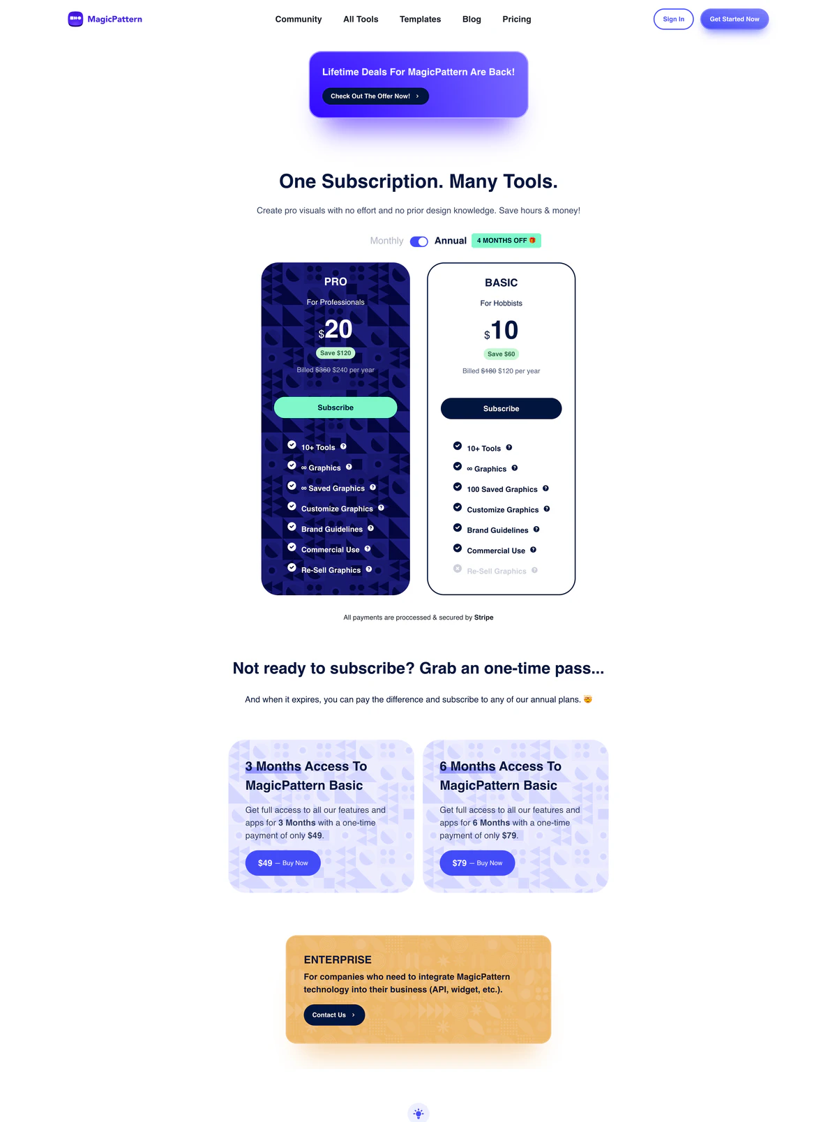Pricing Page Example MagicPattern