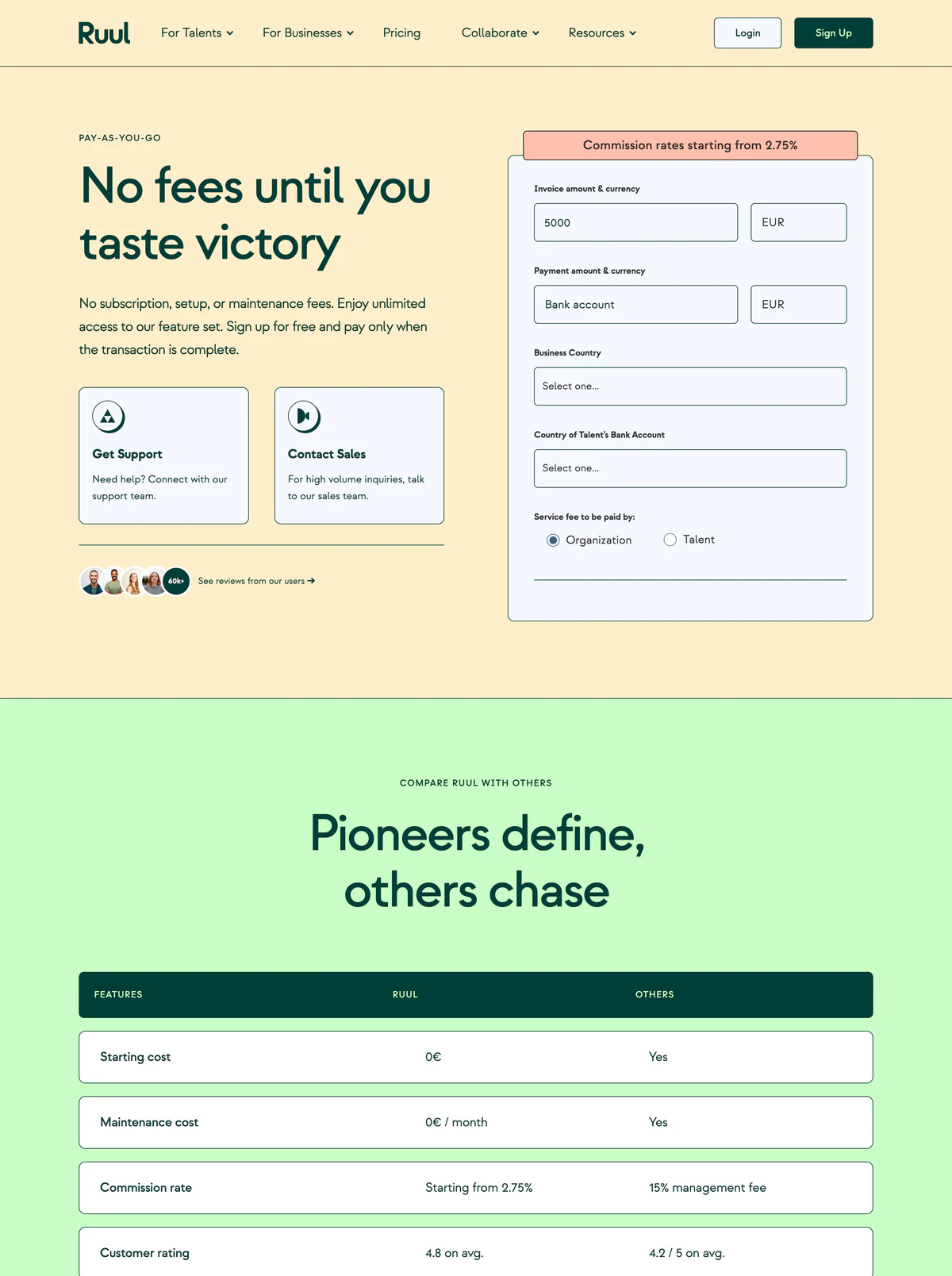 Pricing Page Example Ruul