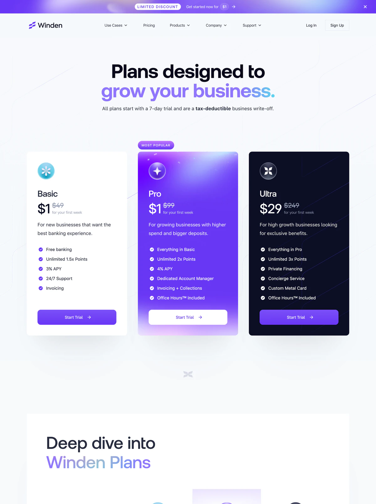 Pricing Page Example Winden